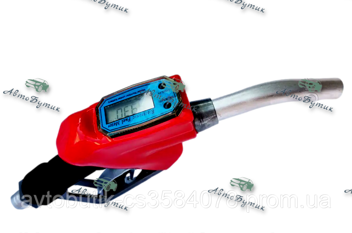 Пістолет перекачування палива ДК із цифровим лічильником 75 л/хв, фото 1