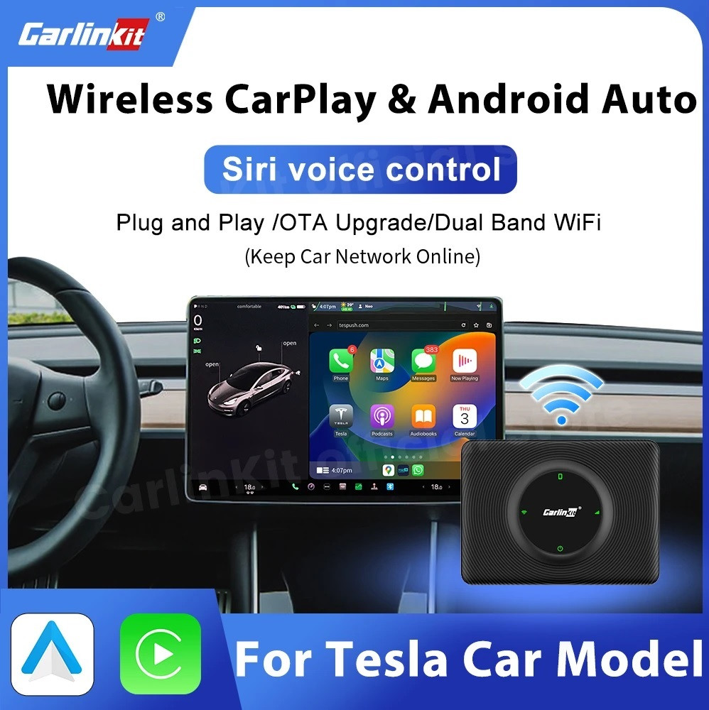 CarlinKit T2C for Tesla - беспроводной Apple CarPlay / Android Auto - фото 4 - id-p1855982961