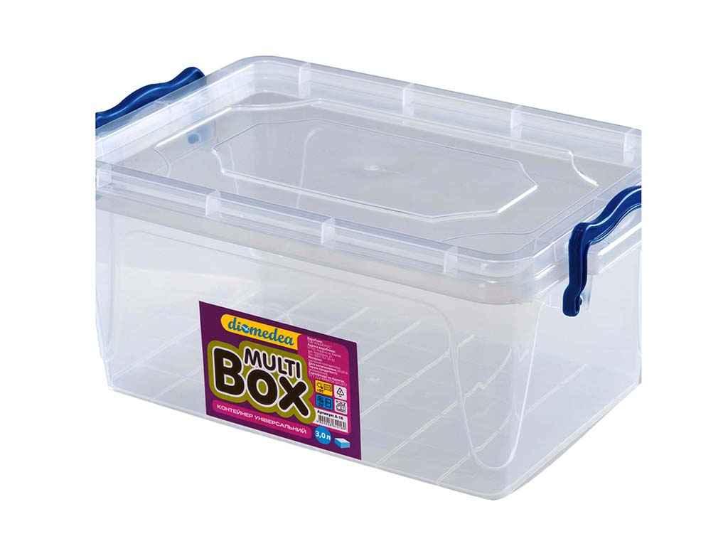 Контейнер пластиковий харчовий 3л 25,5*16,5*10,5 універсальний прямокутний з ручками №16 ТМ DIOMEDEA FG
