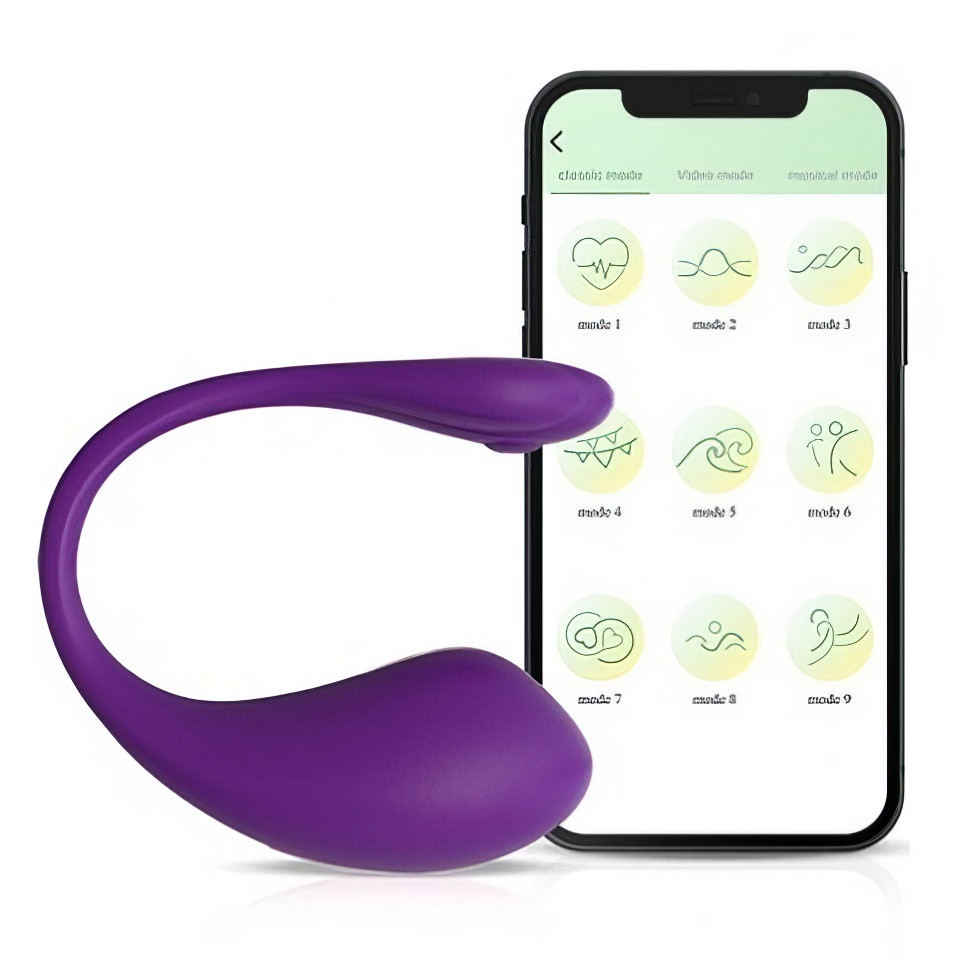 Бездротове віброяйце з дистанційним керуванням смартфоном для масажу точки G і клітора, Фіолетове