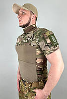 Рубашка под бронежилет,UBAKS трикотаж ULTIMATUM PRO Мультикам, Убакс для военнослужащих с коротким рукавом
