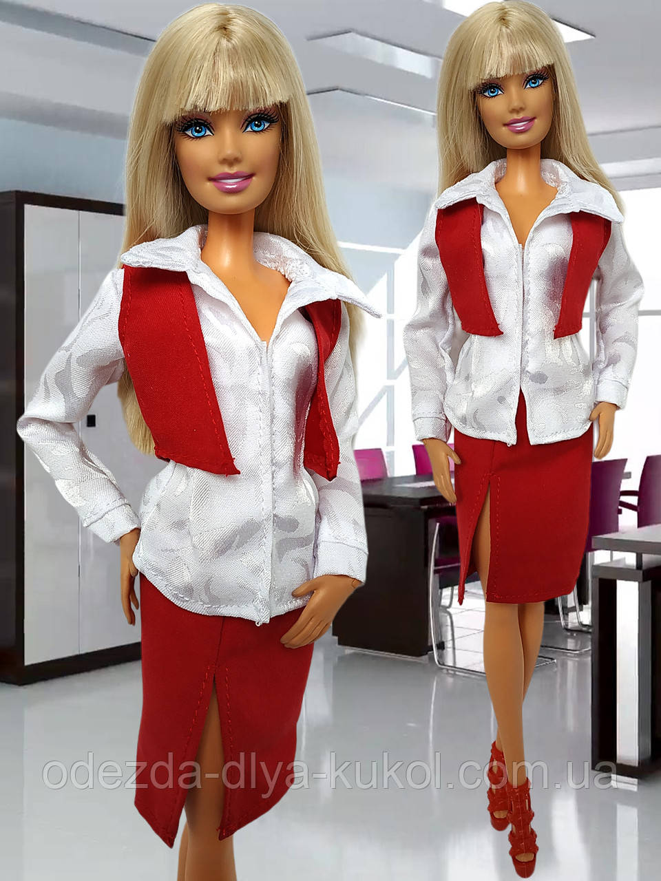 Одяг для ляльок Барбі Barbie - жилетка, спідниця і блуза