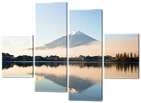 Модульная картина Горы. Озеро Искусственный холст, 106X77