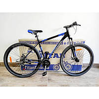 Спортивный Велосипед Crossbike Everest 27*17 Черно-Синий (shimano) Алюминий (Leader)