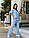 Брючний костюм-двійка з подовженою спинкою, арт.486, колір фреза, фіалковий колір, фото 4