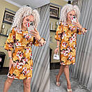 Красива жіноча сукня-міді квітковий принт "Ребекка" розмір 42-46, фото 4