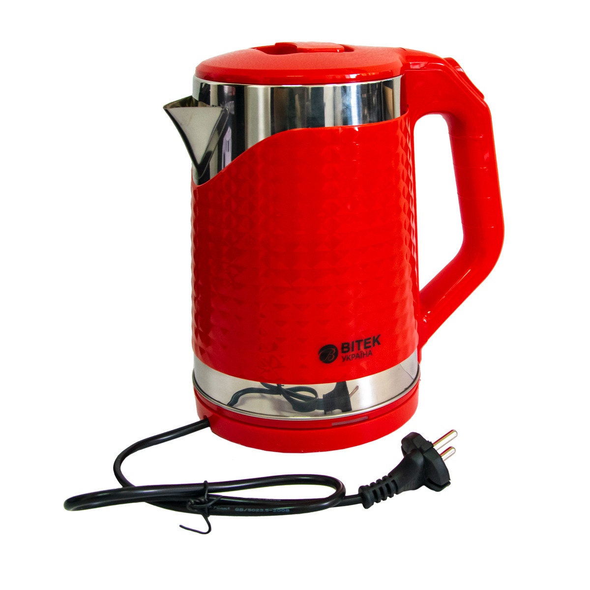 Електрочайник "BITEK BT-3118" Червоний електричний чайник на 2.2 л 2000W | электро чайник - фото 1 - id-p1856036906