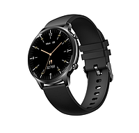 Смарт-часы круглые T18, smart watch, женские фитнес-часы, Bluetooth, вызов, для Android, iOS, black черные
