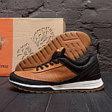 Літні кросівки коричневі шкіряні чоловічі, фото 5