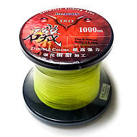Флуоресцентна жовта волосінь 1000 метрів 0.40 мм 15.5 кг