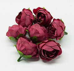 Бутон півонії 4 см, бордовий