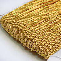 Нейлоновый шнур крученый 3 мм, желтый