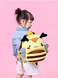 Дитячий рюкзак плюшевий м'який для найменших Бджілка, фото 2