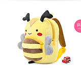 Дитячий рюкзак плюшевий м'який для найменших Бджілка, фото 4