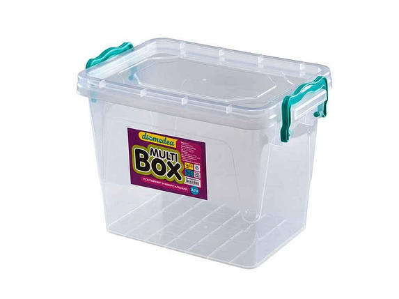 Контейнер пластиковий харчовий 2,7л 19,5*14*15,5 універсальний з ручками №14 ТМ DIOMEDEA FG, фото 1