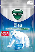 Конфеты от кашля голубой ментол, без сахара, Wick, 72 г (Германия)