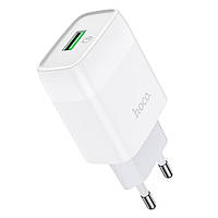 Сетевое зарядное устройство HOCO C72Q Glorious single port QC3.0 charger, цвет белый