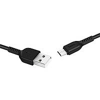 Кабель HOCO X20 USB - Micro 2.4A, 1m, PVC, TPE разъемы, цвет черный