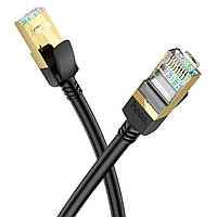 Интернет кабель HOCO US02 Level патч-корд медный gigabit ethernet cable(L=3M), цвет черный