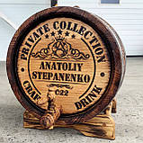 Бочка дубова 10 л. для кальвадоса, вина, коньяку, кальвадоса, віскі, бренді, рому. Покриття воском у Подарунок!, фото 10