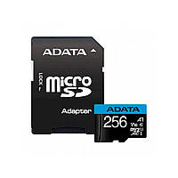 Карта памяти MicroSDXC (UHS-1) A-DATA Premier 256Gb Class 10 А1 (R-100Mb/s) (adapter SD)