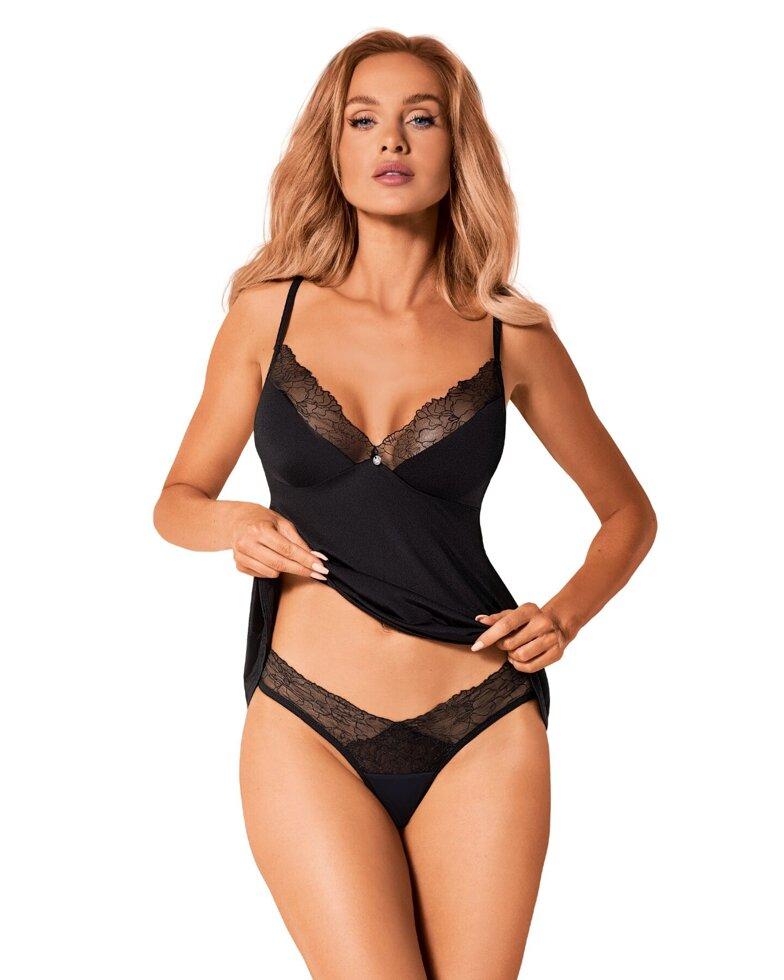 Топ і трусики Obsessive Bella Rou top & panties XS/S, топ, трусики