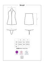Еротичний костюм покоївки Obsessive Servgirl costume S/M, халат, стрінги, фартух, обруч, фото 2