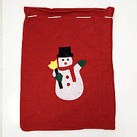 Мешок Деда Мороза для подарков. Новогодний BT-314 мешок. Снеговик