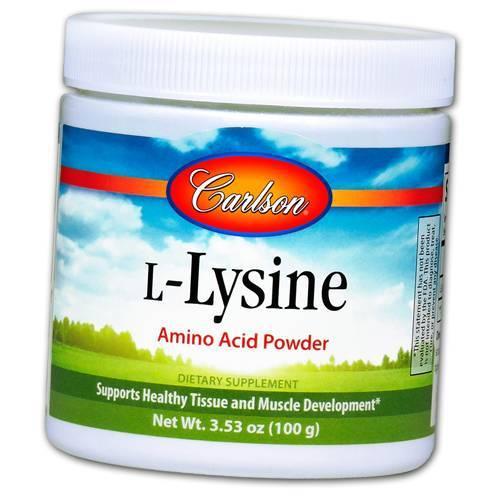 Купить Лизин в порошке L-Lysine Powder Carlson Labs 100г (27353001 ...
