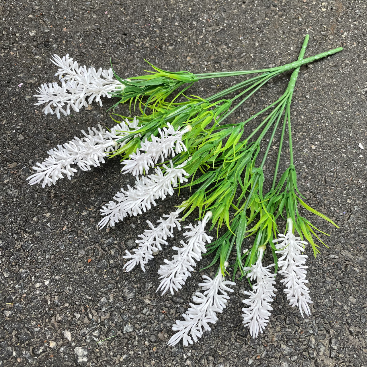 Букет штучної лаванди 30 см білий, фото 1