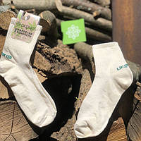 Шкарпетки конопляні літні середні Ukono молочно-білі 25 (36-39)