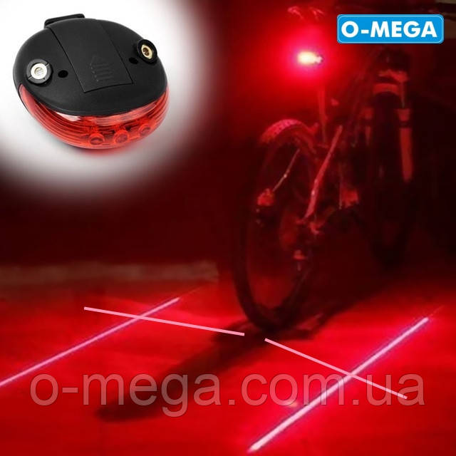 Велосипедний ліхтар + лазер KK-9300