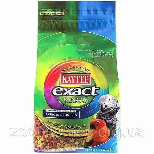 Корм для середніх папуг KAYTEE EXACT Exact Rainbow Parrot Chunky РАЙДУЖНИЙ КОКТЕЙЛЬ, 1,13 кг
