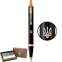 Шариковая ручка Parker IM 17 Black GT BP Трезубец 22 032_TR