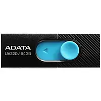 Флеш память ADATA 64GB UV220 Black/Blue (AUV220-64G-RBKBL) Black