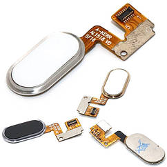 Шлейф Meizu M3 Note L681H з кнопкою меню Home білого кольору