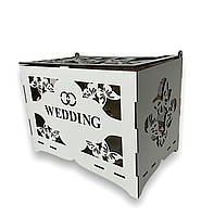 Весільна скринька  для грошей Wedding, з дерева (24х15,5х18 см)