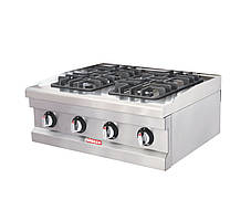 Плита газова настільна 4-конфоркова Görkem GO40 конфорки 200х200 мм природний газ