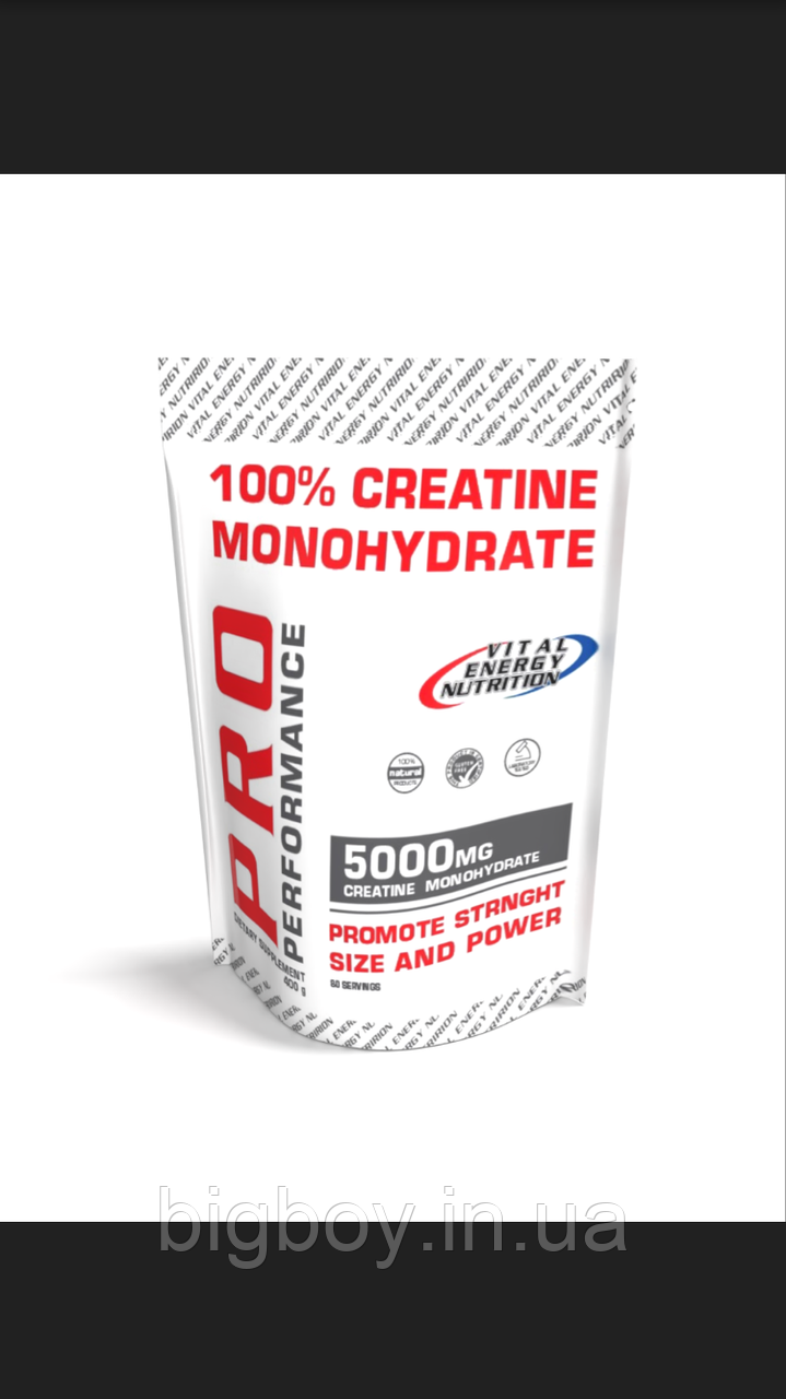 Vital Energy Nutrition 100% CREATINE MONOHYDRATE 400gr PRO PERFORMENCE