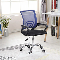 Крісло офісне комп'ютерне Комфортне крісло B-619 Офісні крісла та стільці синій Офісний стілець крісло