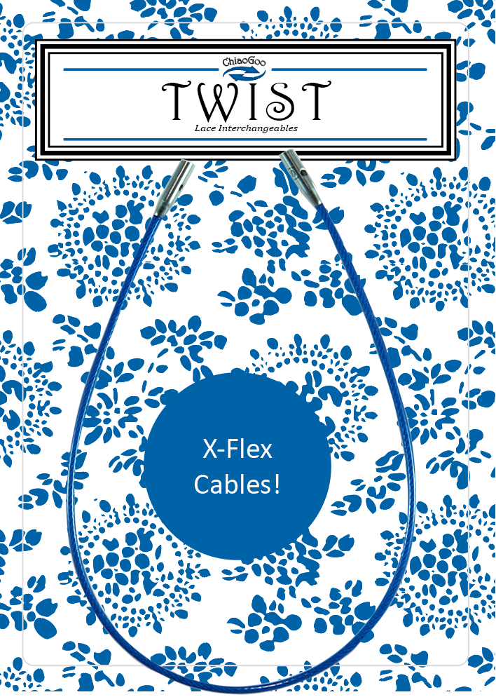 Синій сталевий кабель для знімних спиць TWIST X-Flex Blue - Small 13 см № 7605-S, фото 1