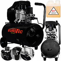 Компресор масляного типу 24л Eurotec 220л/хв масляний компресор для фарбопульта 24л, фото 2