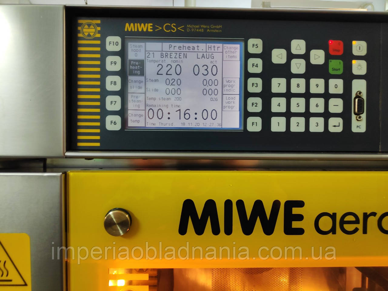 Конвекционная электрическая печь с пароувлажнением и подставкой MIWE aeromat T MUCS 8.64 б/у Германия - фото 8 - id-p1856265655