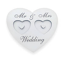 Весільна підставка для кілець із дерева, (15х13х0,5 см)