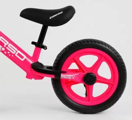 Велосипед для ребенка без педалей, беговелик розовый, детский беговел велобег corso биговел велобалансир - фото 6 - id-p1856272372