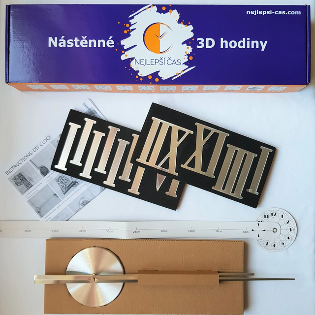 3d годинник настінний дуже великий Римські2 сріблястий комплектація