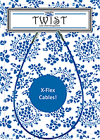 Синий стальной кабель для съемных спиц TWIST X-Flex Blue - Small 13 см № 7605-S