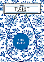 Синій кабель для знімних спиць ChiaoGoo (Чіагу) X-Flex Blue Small 20 см № 7608-S