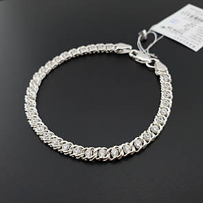 Браслет срібло жіночий арабка з камінням 17 см