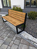 Вуличка лавка з ламелей дерева №8, фото 4